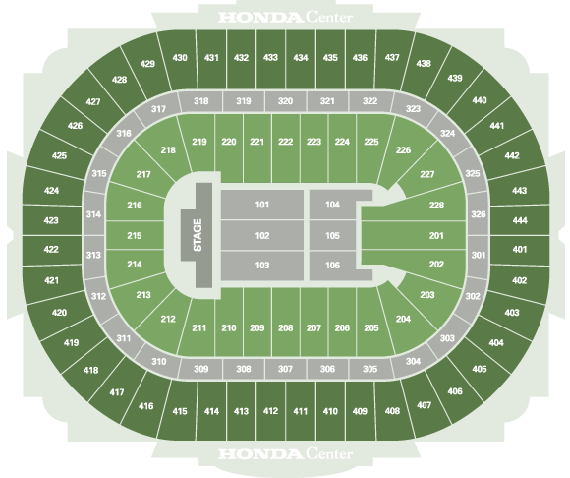 Seating Chart Anaheim Ducks