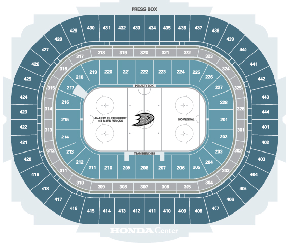 Honda Center Seating Chart View