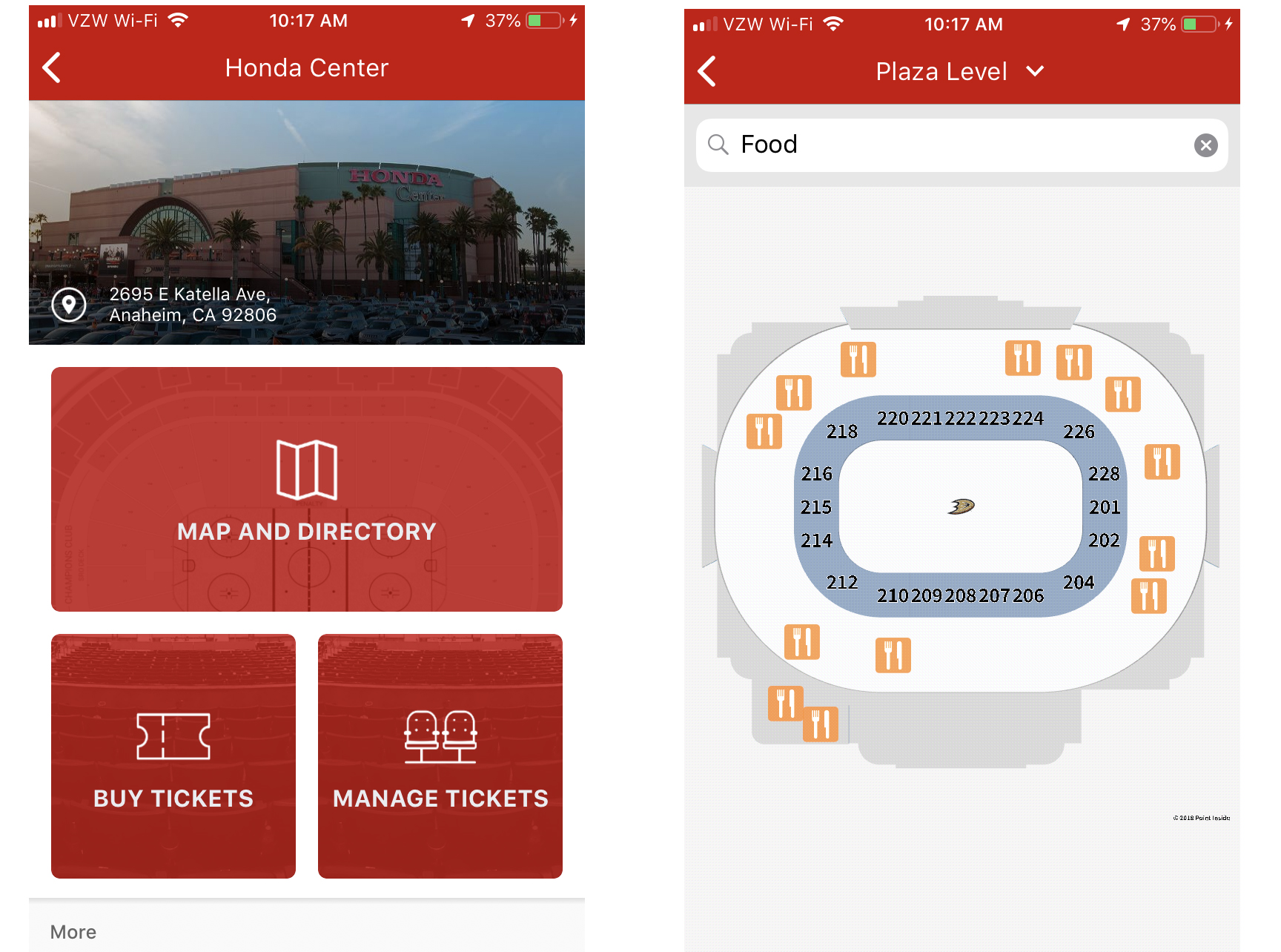 Honda Center Interactive Seating Chart