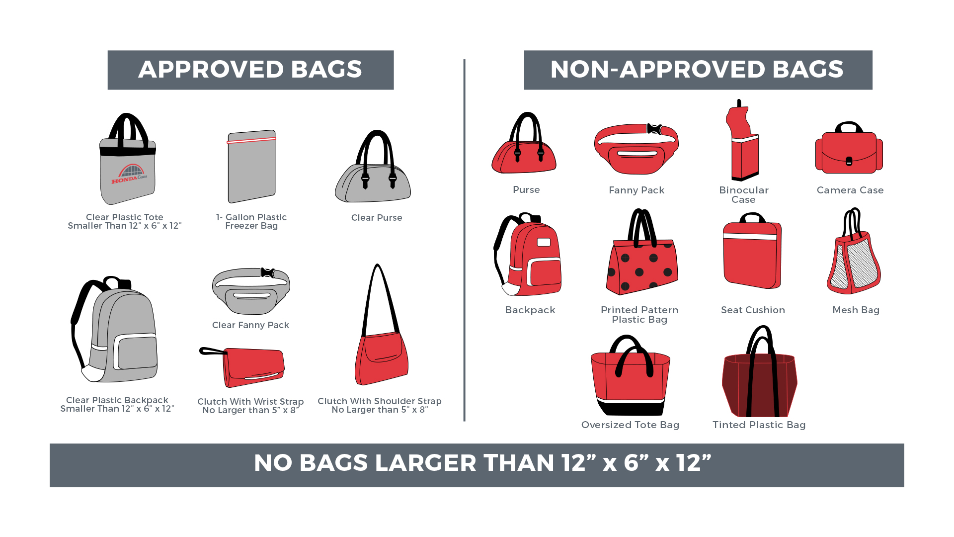stadium approved purses